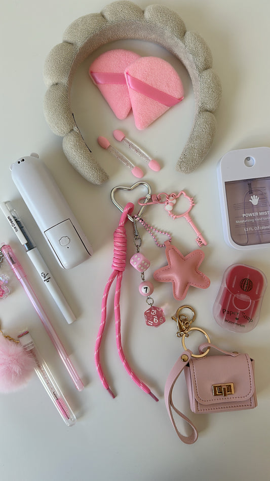 Charm Essentials Set - Kitty Key roze