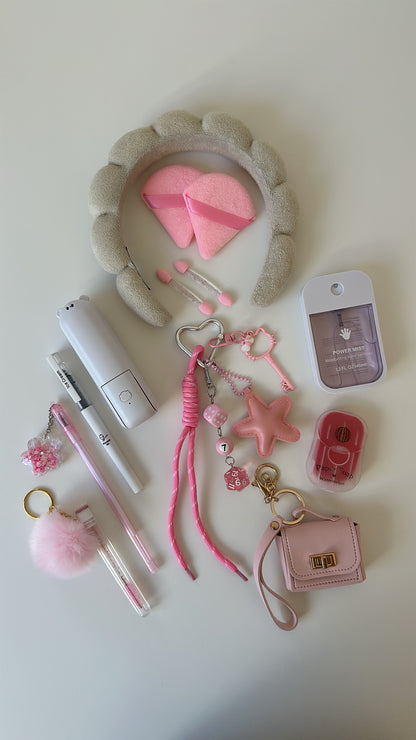 Charm Essentials Set - Kitty Key roze